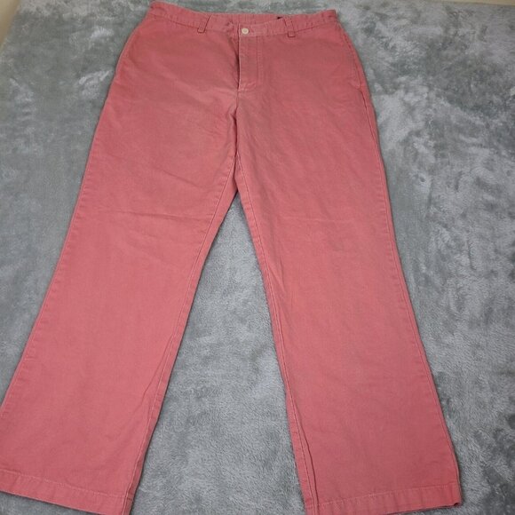 Vineyard Vines Men's 34‎ x 30 Salmon Pink Pant Flat Front Twill Chinos - Picture 1 of 9